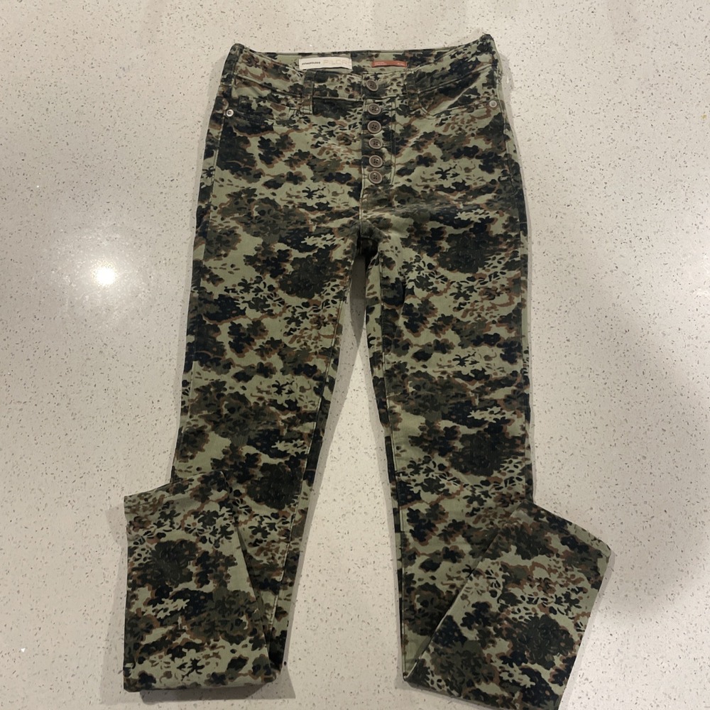 NWT Pilcro for Anthropologie High Waist Velvet Corduroy Pants Womens size 26T